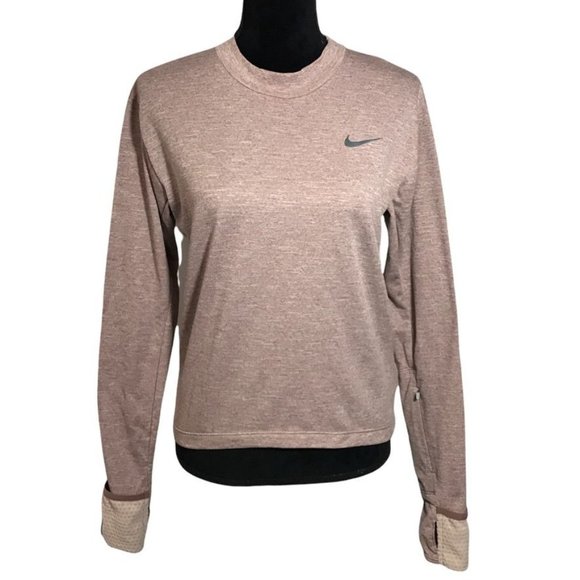 Nike Therma Element Long Sleeve Running Top/Hoodie in Mauve - Sz S - NWT/Flaw - Picture 2 of 7